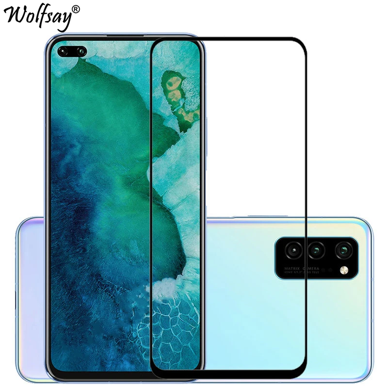 

Полное покрытие, закаленное стекло для Huawei Honor View 30, защита экрана, HD, полностью клеевое стекло для Huawei Honor View 30 Pro, стекло для телефона