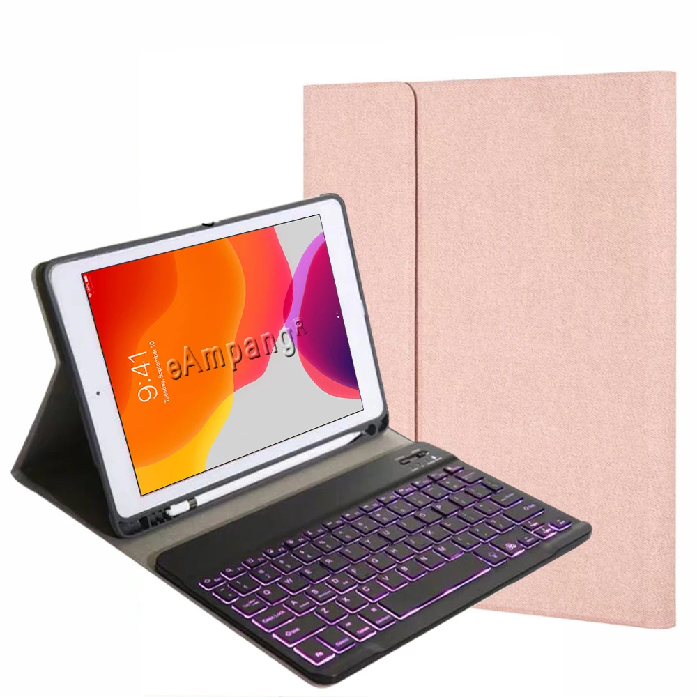 Чехол-клавиатура с подсветкой для iPad 10,2, чехол-клавиатура с карандашом для Apple iPad 7-го поколения A2197 A2200 A2198 A2232, чехол