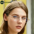 Очки компьютерные BLUEMOKY женские с защитой от сисветильник, маленькие металлические шестигранные брендовые дизайнерские оптические очки для близорукости