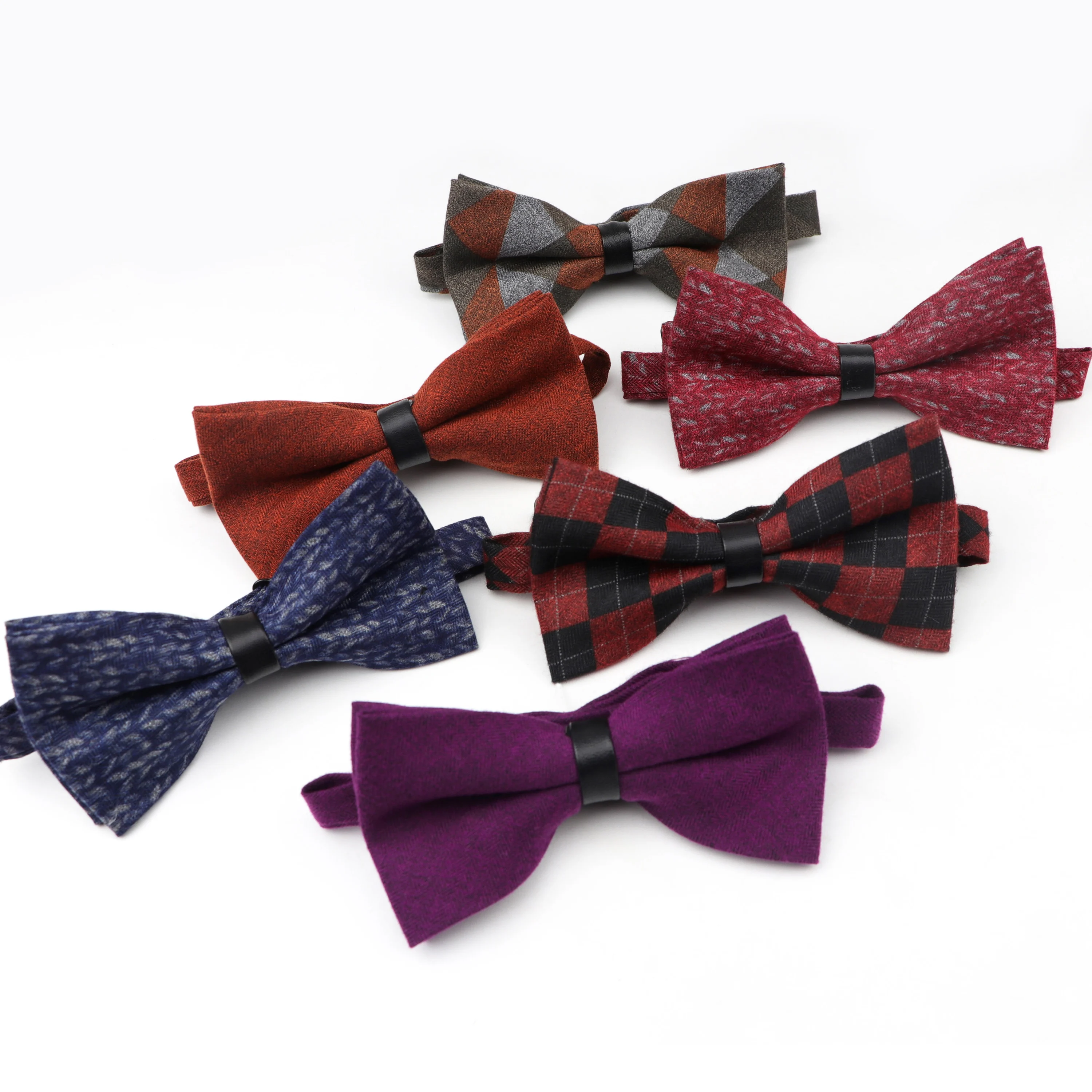 Solid Color Plaid Bowtie Fashion Cotton Polyester Bowties Groom Mens Kingly Cravat For Men Butterfly Marriage Wedding Bow Ties | Аксессуары