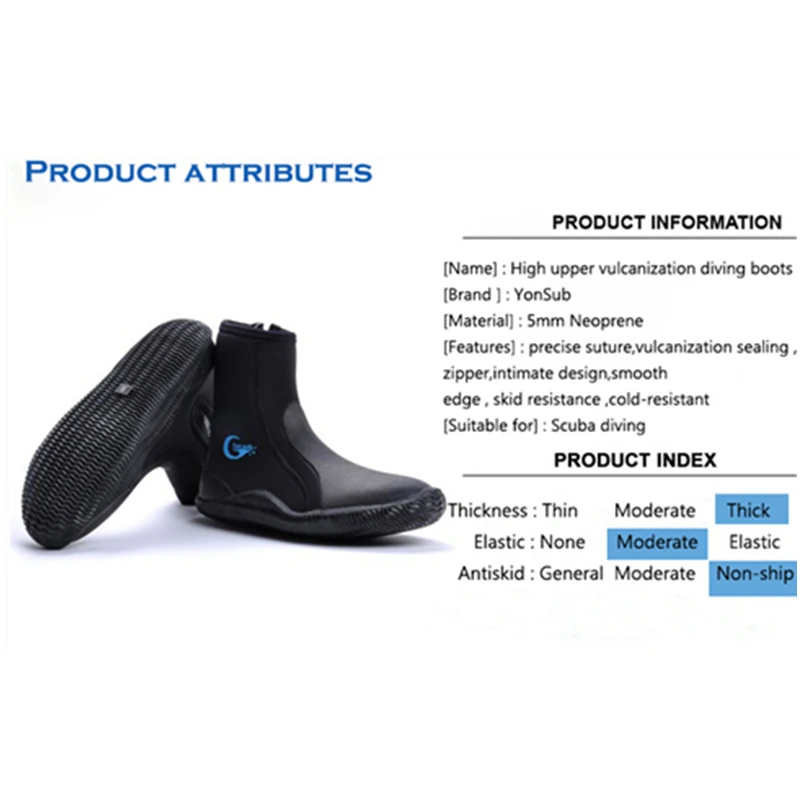 

New Men Women Diving Socks Beach Socks Boots 5mm Neoprene Water Shoes Beach Snorkeling Diving Surfing Boots