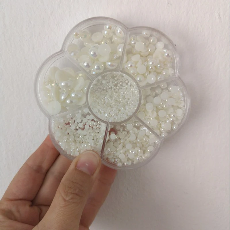 Lucia crafts акриловые полукруглые жемчужные бусины набор плоские для альбома женщин