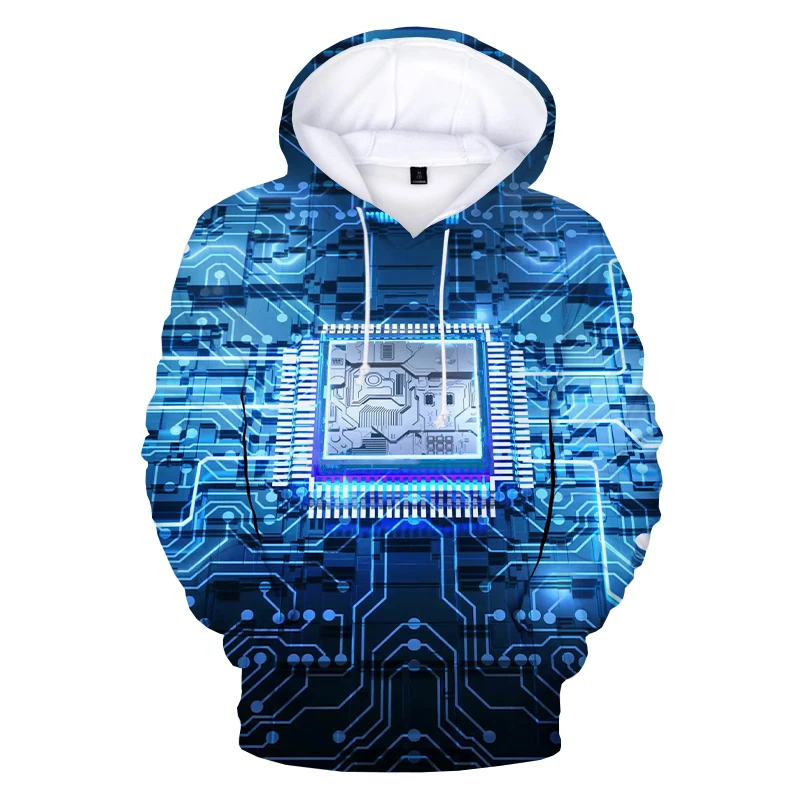 

Electronic Chip 3D Printed Funny Hoody Men Women Fashion Casual Harajuku Hooded Pullovers Unisex Hip Hop Oversized New Hoodies
