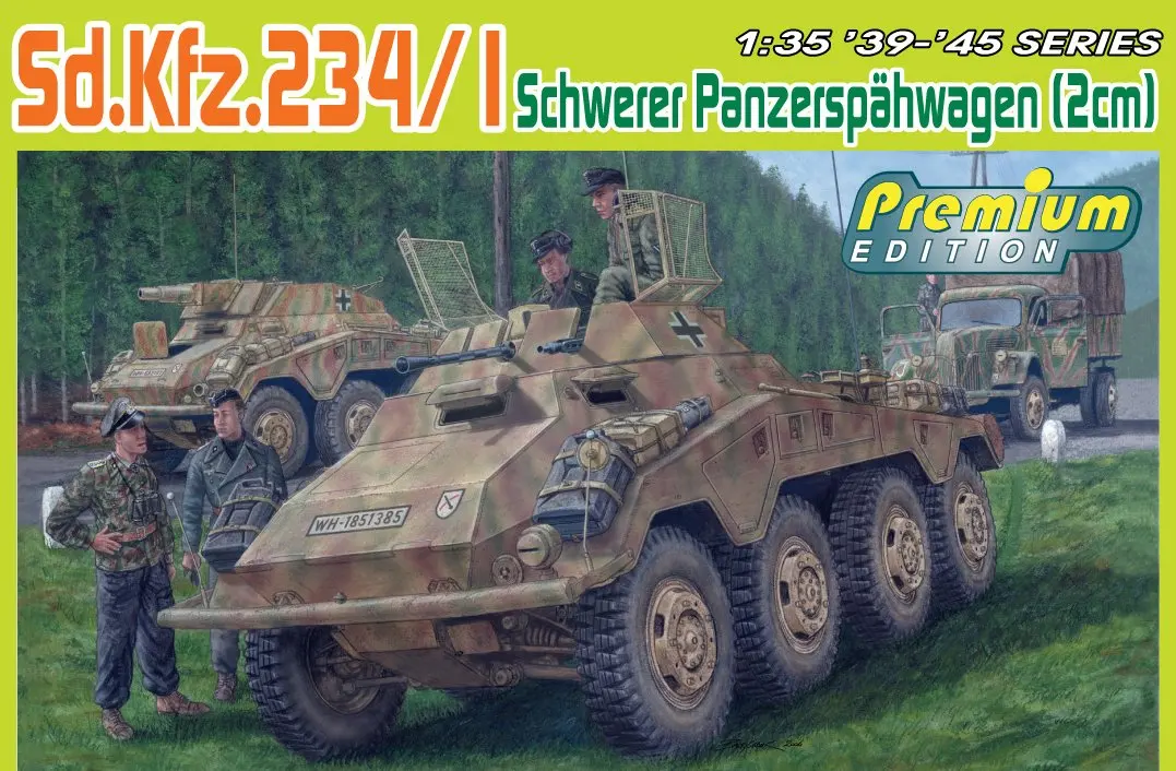 

Dragon 6879 1/35 Germany Sd.Kfz.234/1 8-wheeled heavy armored reconnaissance vehicle Toy Plastic Assembly Building Model Kit