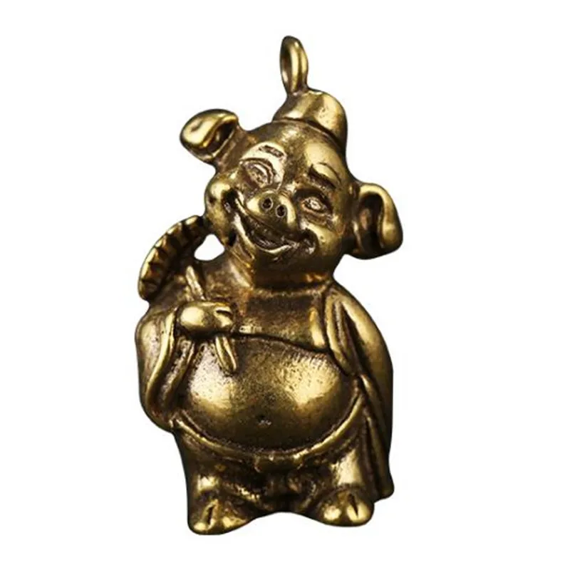 

Casting Metal Pig Warrior Ornaments Gifts 3D Figurine Mini Animal Collect Home Office Room Desktop Decoration Sculpture