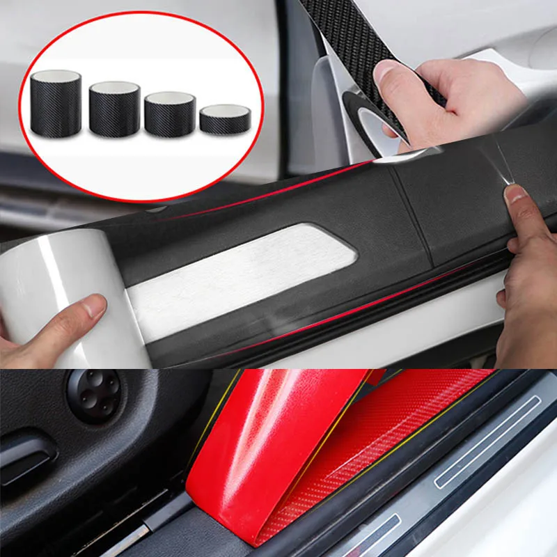 

5D Carbon Nano Glue 3/5/10M Car Sticker Protector Film Door Edge Protective Trunk Sill Full Body Sticker External Auto Accessory