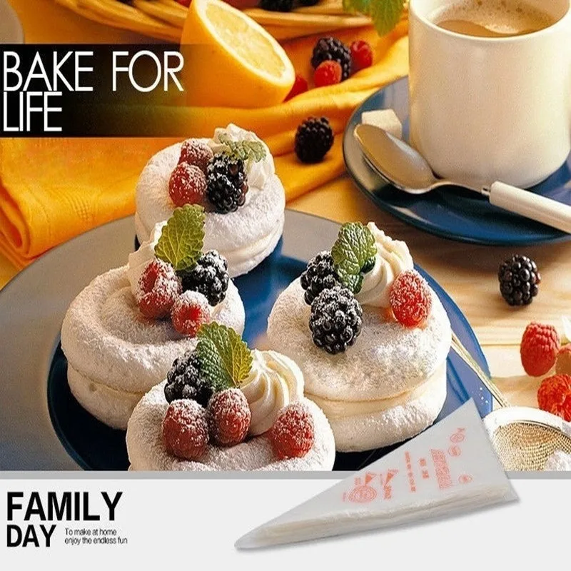 

Disposable Pastry Bag DIY Baking Accessories Tips Piping Bag Cake Decorating Tools Transparent Plastic Kitchen Supplies 20Pcs