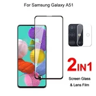 Полное покрытие стекла для Samsung Galaxy A51(4G  5G) Защитная пленка для экрана взрывостойкое закалённое Защитное стекло для объектива камеры защитная пленка