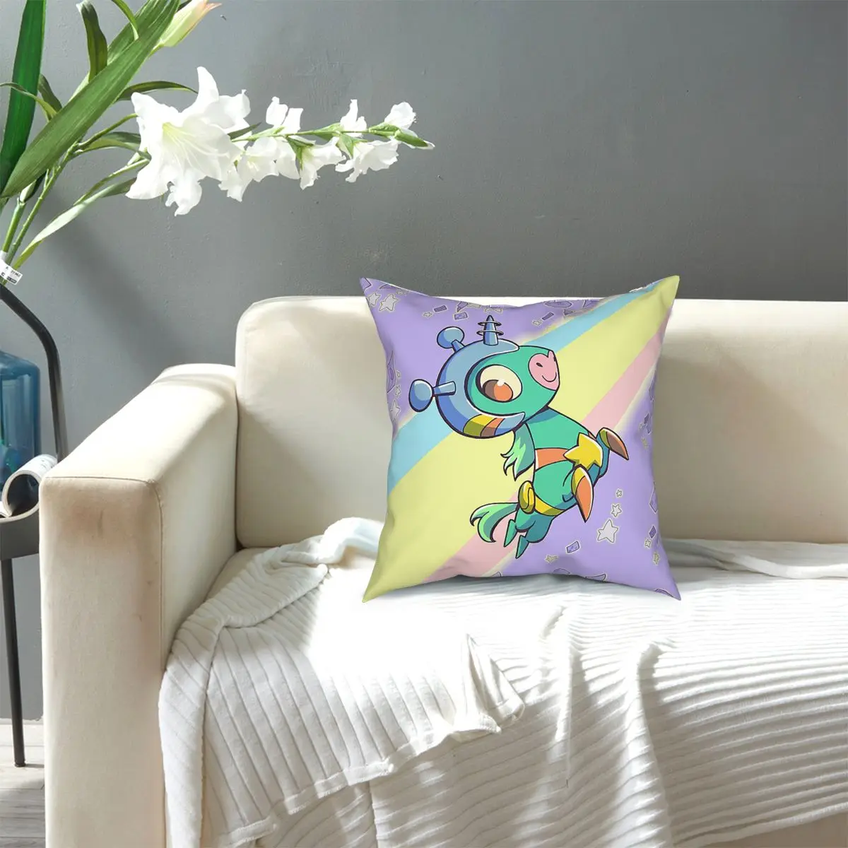 

Cute Space Unicorn Square Pillow Case Throw Pillow Pillowcase 40x40 Cushion Covers