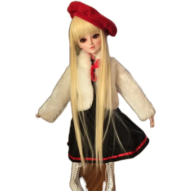Фото BJD женское белое пальто/платье/шляпа, наряды, одежда для женщин 1/3, 24 дюйма, SD10 DK DZ AOD DD, кукольная одежда №1