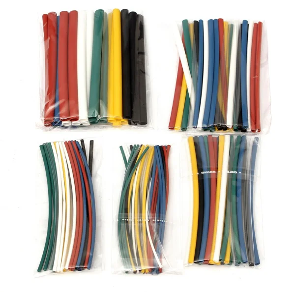 140 шт. в ассортименте БЕЗГАЛОГЕННЫЕ термоусадочные трубки 2:1 высокого качества