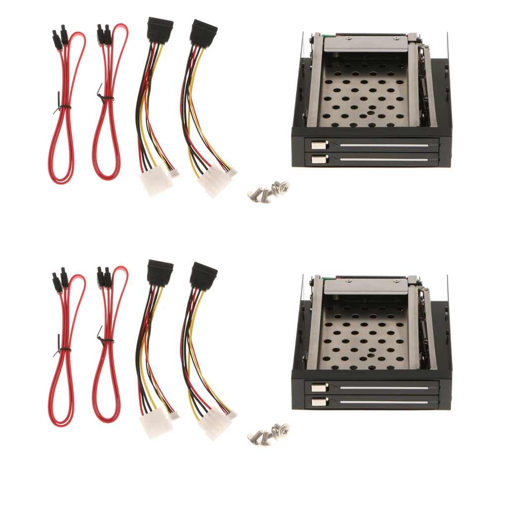 

2xDual Bay 2,5 ''SATA жесткий диск HDD SSD Trayless Caddy внутренняя стойка для мобильного телефона
