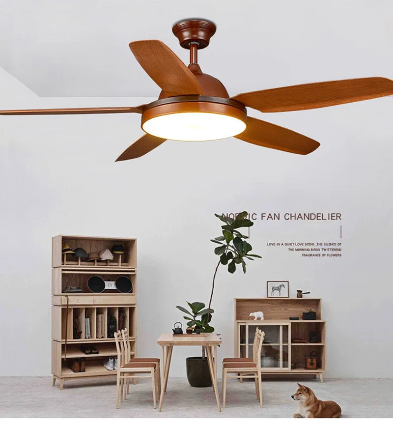 Современный потолочный вентилятор с подсветкой электрический для ресторана