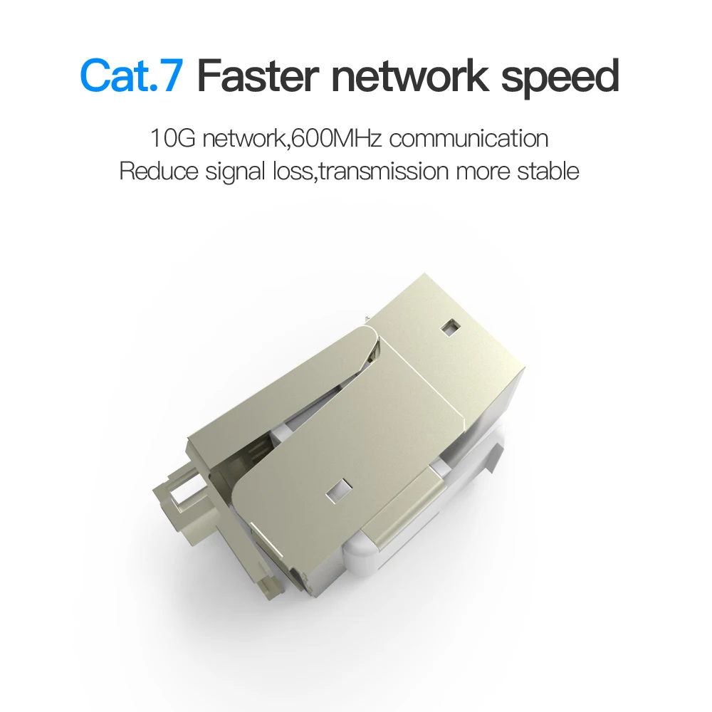 Сетевой соединитель VENTION Cat7/Cat6/Cat5/RJ45/8P8C высокоэкранированный удлинитель с
