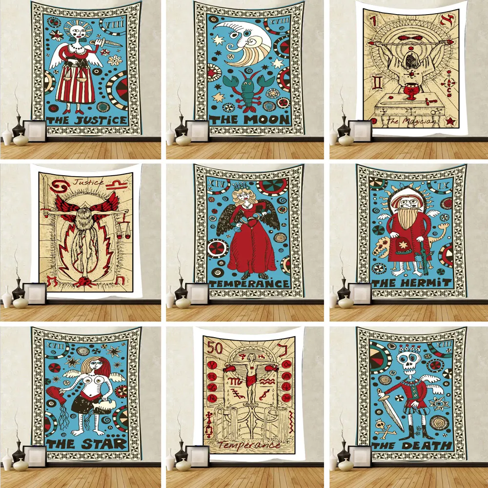 

Hot Selling Tapestry European And American Middle East Tarot Angel Clown Tapestry Home Decor Witchcraft Tapestries