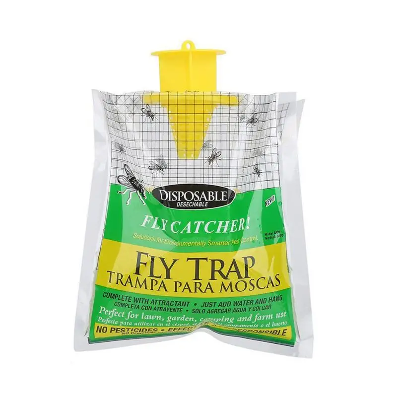 

1PCS Flycatcher Bag Home Garden Outdoor Disposable Fly Catcher Control Trap Insecticide Flies Flycatcher Trap 1 packs attractant