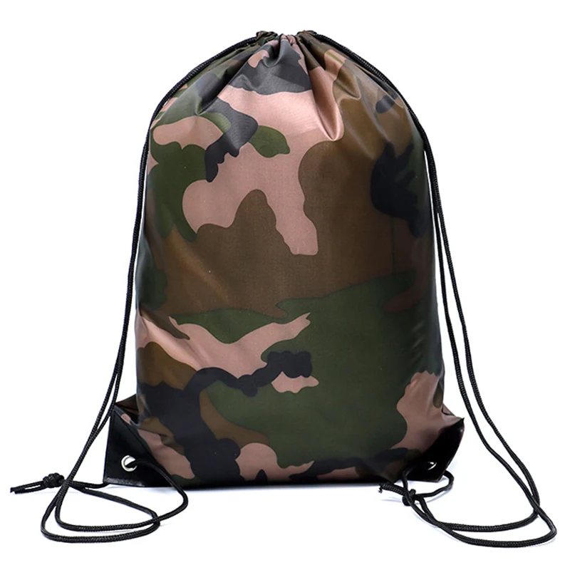

Camouflage Backpack Drawstring Gym Bag Travel Sport Outdoor Bag Lightweight FK88