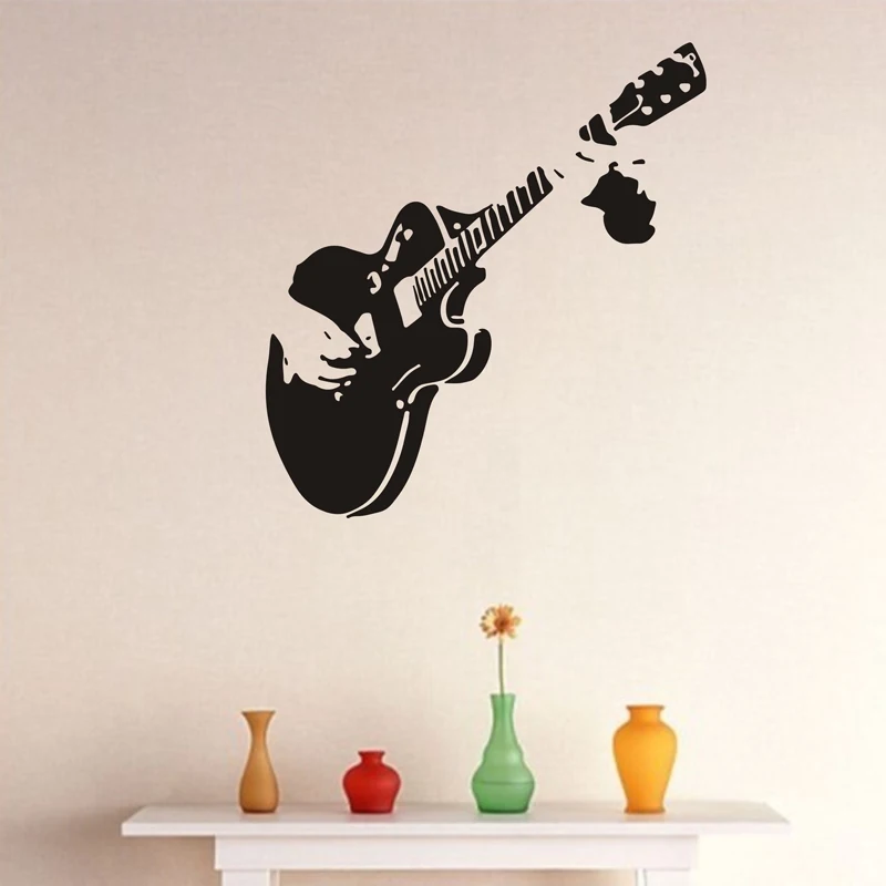 Новые креативные художественные наклейки на стену с гитарой домашний декор DIY
