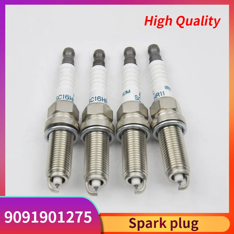 

OEM Factory Spark Plug Set 90919-01275 SC16HR11 for Toyota Elise Qashqai Sentra Clio Matrix Prius 9091901275 4PCS/Lot
