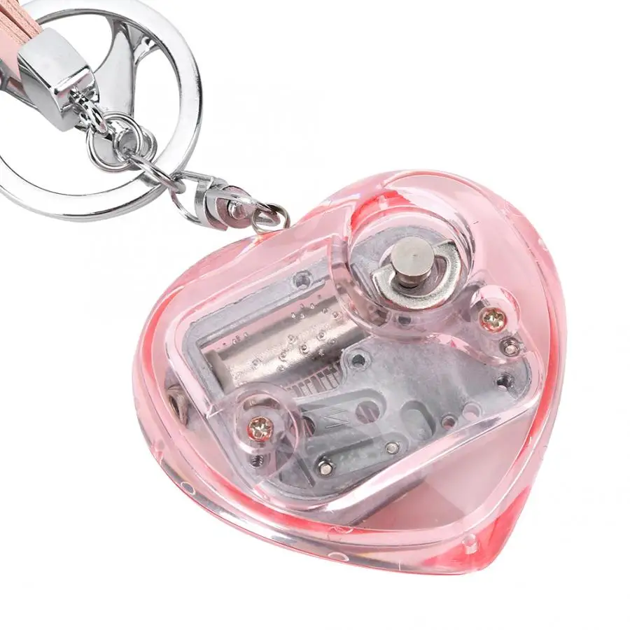 DIY движение музыкальной шкатулки брелок Handy Crank Музыкальный Чехол механические