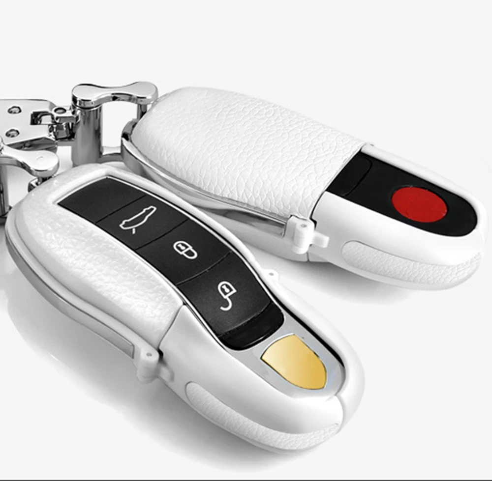 Чехол для ключа из абс + Кожи с дистанционным управлением чехол сумки брелок Porsche