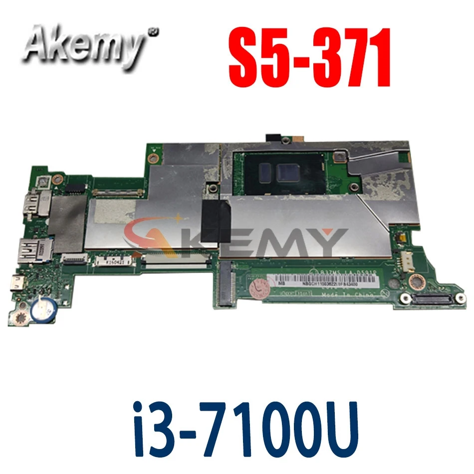 

Akemy laptop Motherboard For ACER Aspire S5-371 i3-7100U Mainboard LA-D591P SR2ZW