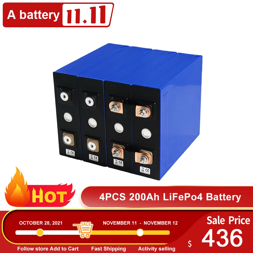 

4 шт., аккумуляторные батареи 100% в 3,2 Ач