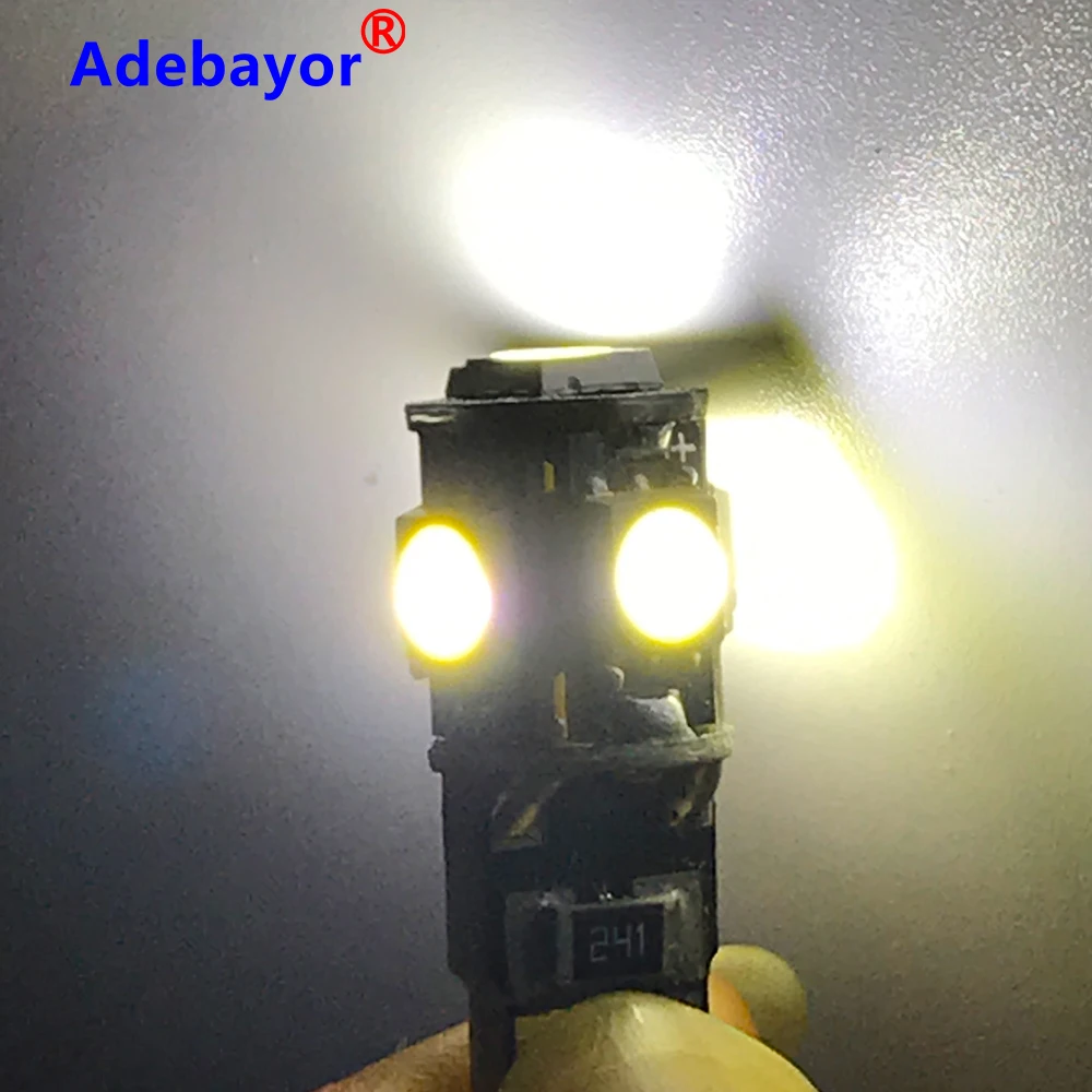 Автомобильная светодиодная лампа t10 canbus 5smd 5050 led 5 smd 3 чипа w5w с клиновидным цоколем