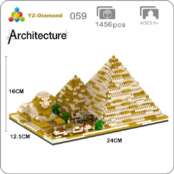 Gold Tower YZ архитектура Тадж-Махал замок пизанский Лувр Башня Халифа башня мост алмазное здание маленькие блоки игрушка без коробки - Цвет: Gold Tower