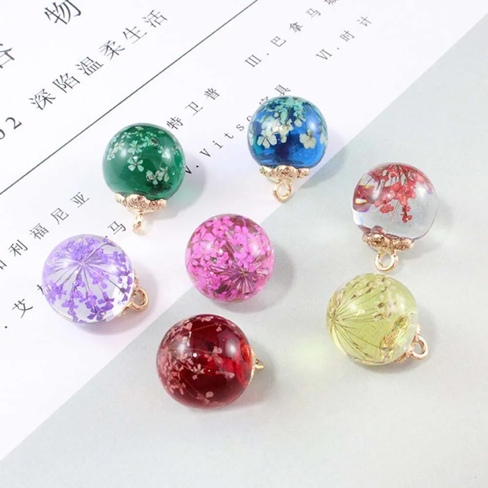 Иммортический цветок стеклянный шар из смолы подвеска сделай сам компоненты для