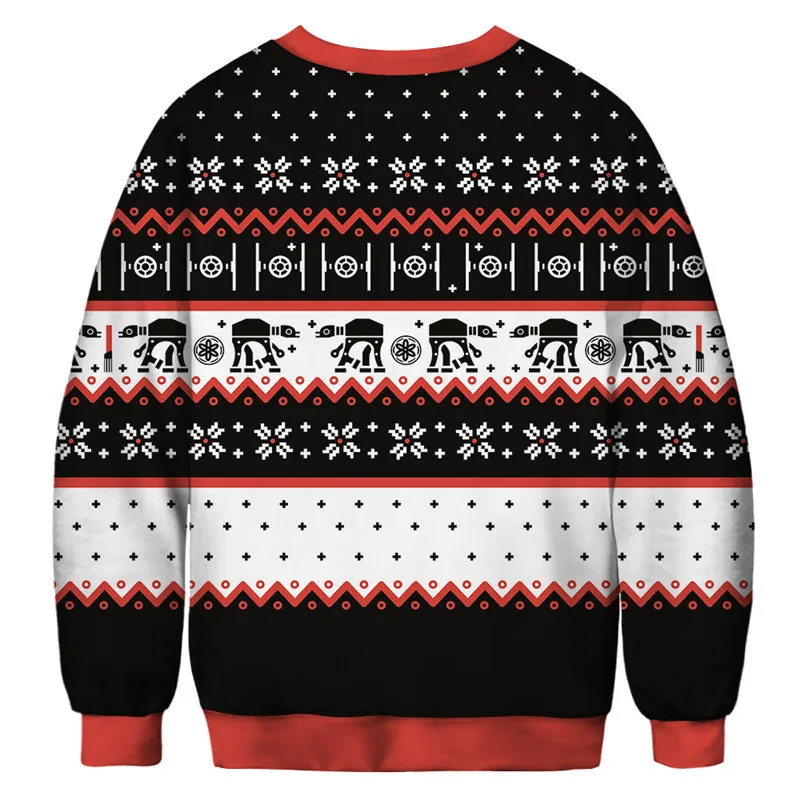 Ugly Christmas Sweater Mens Womens Holiday Sweatshirt 3D Funny Print Autumn Winter Jumpers Tops Pullover Xmas Clothing | Мужская одежда