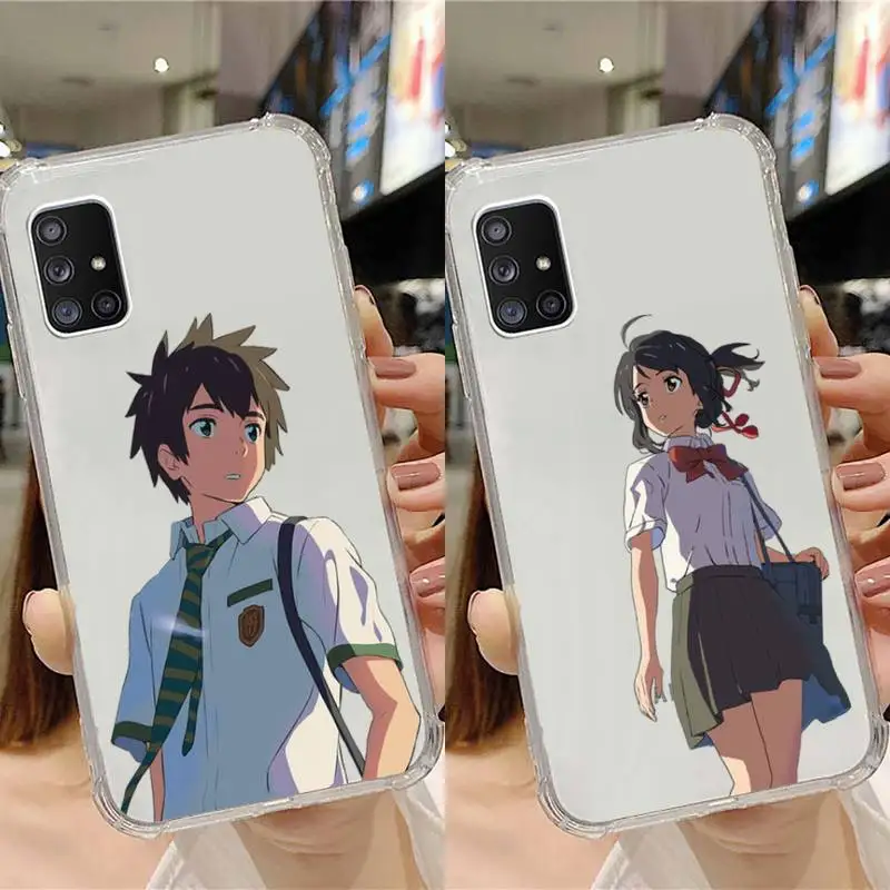 

Anime your name Phone Case Transparent For Samsung Note A 7 8 9 10 20 50 51 71 90 20 11 81 e LITE Ultra PRO