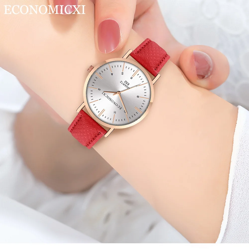 Часы наручные женские кварцевые с круглым циферблатом модные повседневные