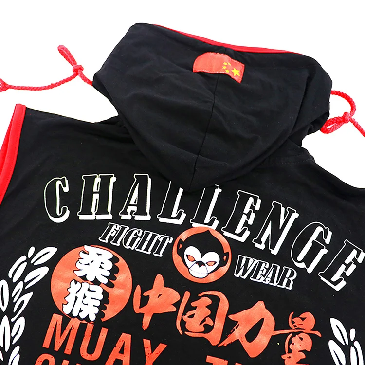 ROLLHO POWER без рукавов боксерский жилет с капюшоном майка Mma Muay Thai Mma Fight Wrestle фитнес мужской тайский боксер спортивная одежда S-4XL