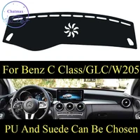 customize for mercedes benz c class 08 20glcw204 w205 dashboard console cover pu leather suede protector sunshield pad