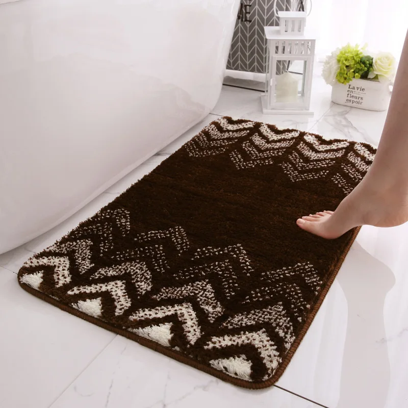 

Simple Nordic Home Furnishing Flocking Carpets Doormats Floor Mat For Entrance Door Bedroom Bathroom Water Absorbent Non-Slip