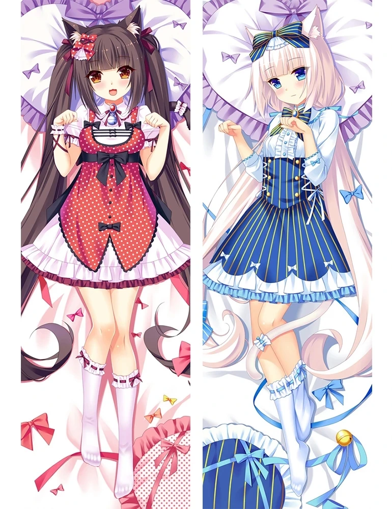 

Anime Game Nekopara Chocola Vanilla Double Sided Body Pillow Cover Case Decorative Waifu Pillowcases Throw Otaku Dakimakura case