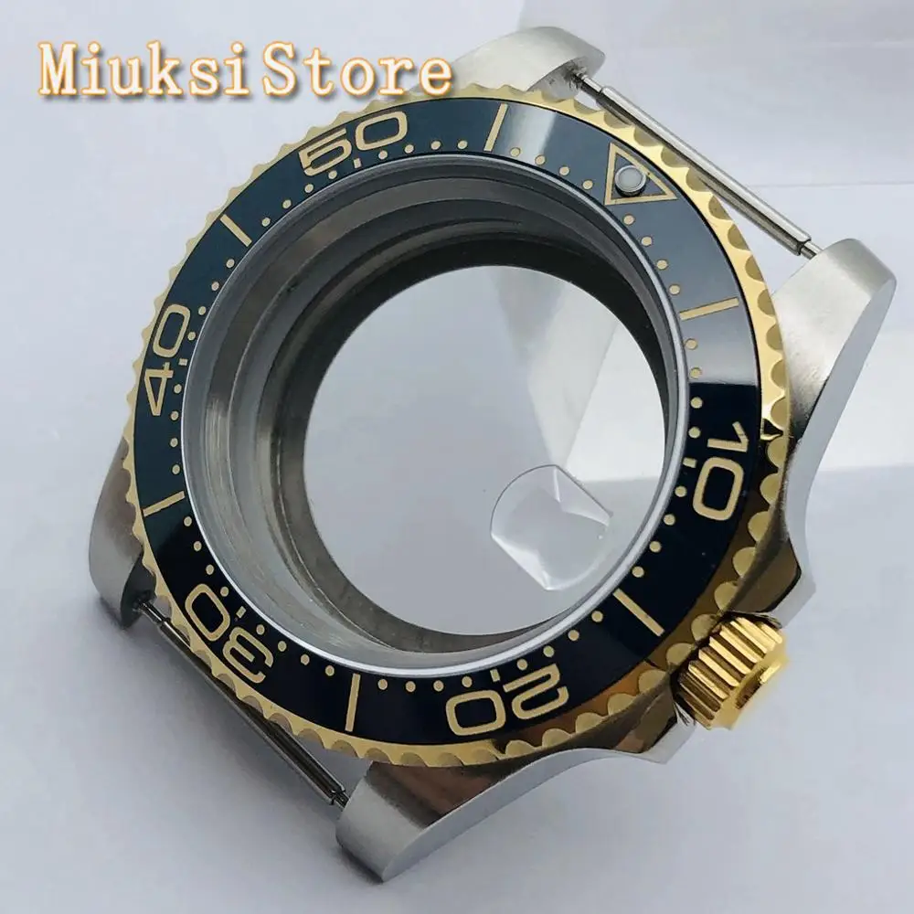 Стерильный корпус 40 мм прозрачное стекло задняя крышка керамический безель