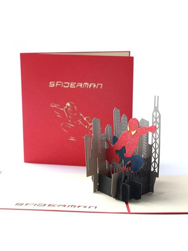 3D всплывающие открытки на день рождения для детей мультфильм поздравительные открытки подарки открытки с наклейки на конверте