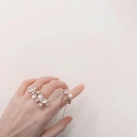 three dimensional butterfly rings tassel rhinestones rings for women simplicity adjustable opening jewelry party wedding gifts