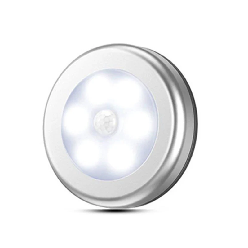 Инфракрасный PIR датчик движения ночник беспроводной детектор света 6 Led настенный светильник Авто Вкл/Выкл шкаф батарея мощность