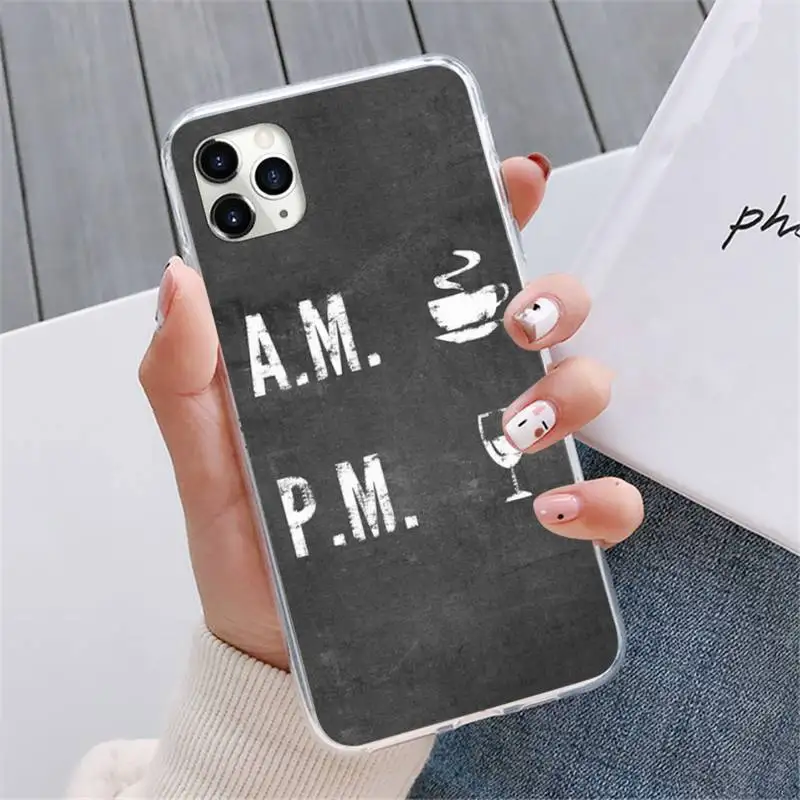 

Coffee Wine Cup Phone Case For iphone 12 5 5s 5c se 6 6s 7 8 plus x xs xr 11 pro max mini