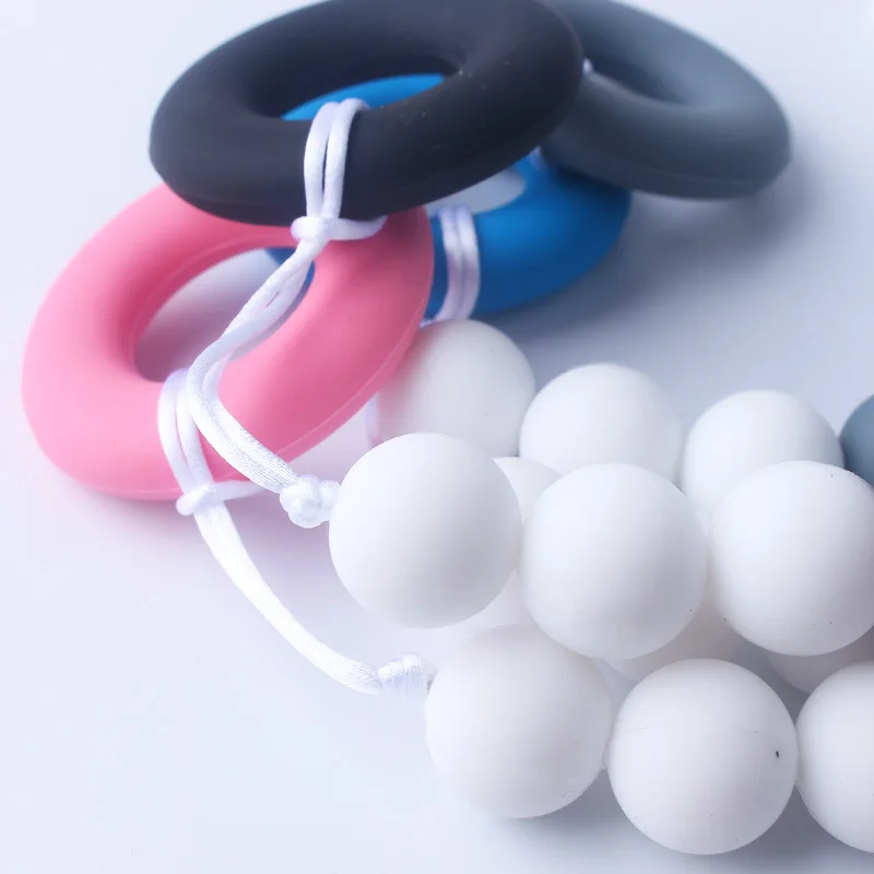 Детский Прорезыватель для зубов силиконовый чехол с украшением в виде кольца