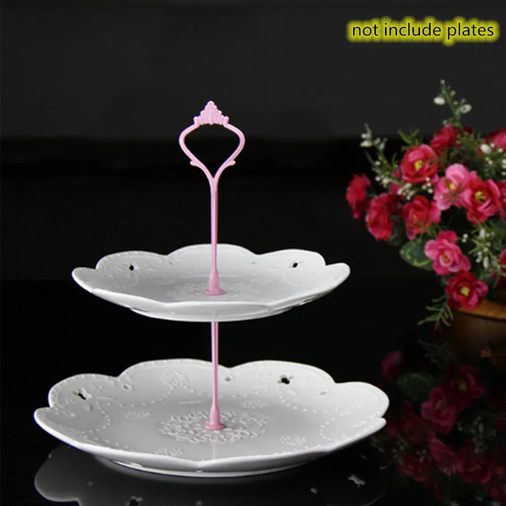 2 Layers pink Металлический держатель для торта, подставка для торта, 2 уровня, фурнитура, 3 уровня, корона, металлическая пластина для торта, подставка для торта, вечерние, золотые, для дома, кухни, Аксессуары для выпечки - Цвет: 2 Layers pink