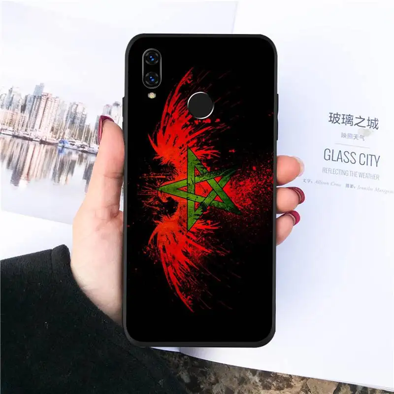 

Morocco Flag Coat Of Arms Phone Case For Huawei honor Mate P 10 20 30 40 Pro 10i 9 10 20 8 x Lite Luxury brand shell funda coque
