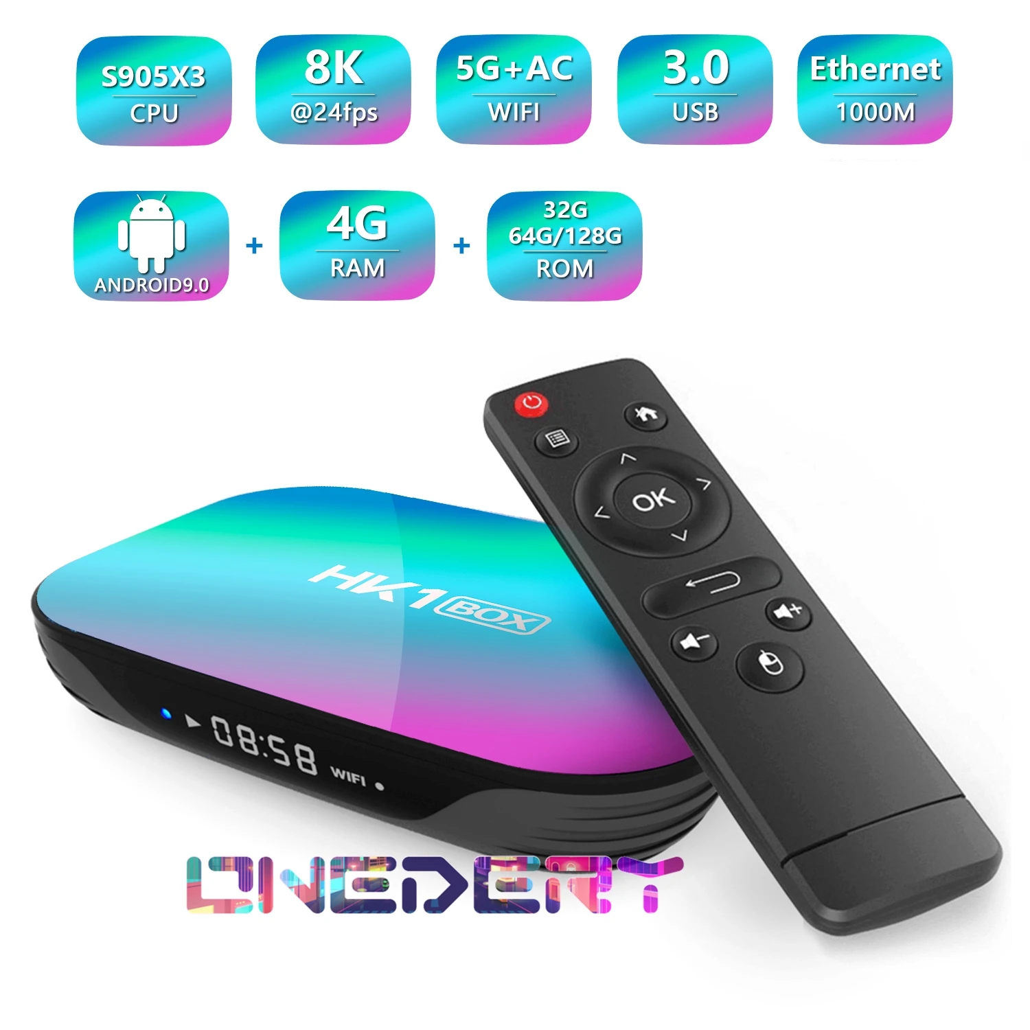 8K Ultra HD Android ТВ приставка Android 9,0 Смарт ТВ приставка 5G wifi 8K HDMI 2,1 USB 3,0 четырехъядерный процессор Amlogic ОТТ ТВ приставка телеприставка