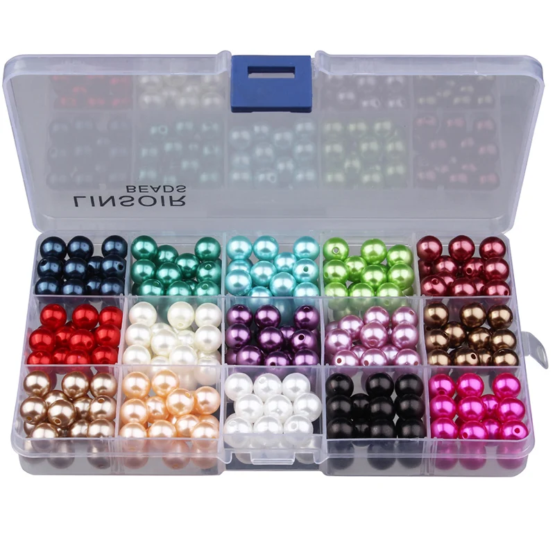 

1150-1500pcs 3-12mm Round Imitation ABS Pearl Beads Craft Pearl Beads Kits For Jewelry Making Accessories Perles DIY Necklace
