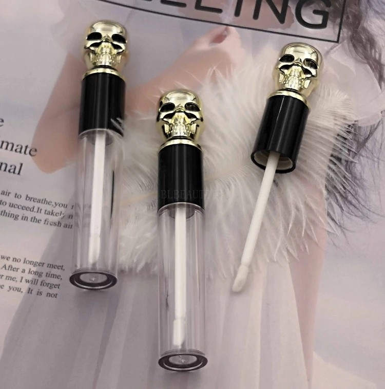 Контейнеры для блеска губ с черной крышкой пластиковые трубки макияжа сделай сам