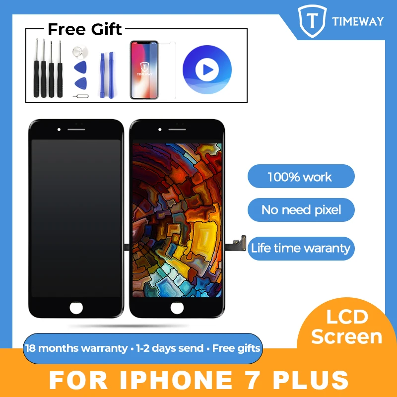 

10PCS AAA For iPhone 7 Plus LCD Display NO Dead Pixel Complete Display Screen with Touch Glass Digitizer Assembly Replacement