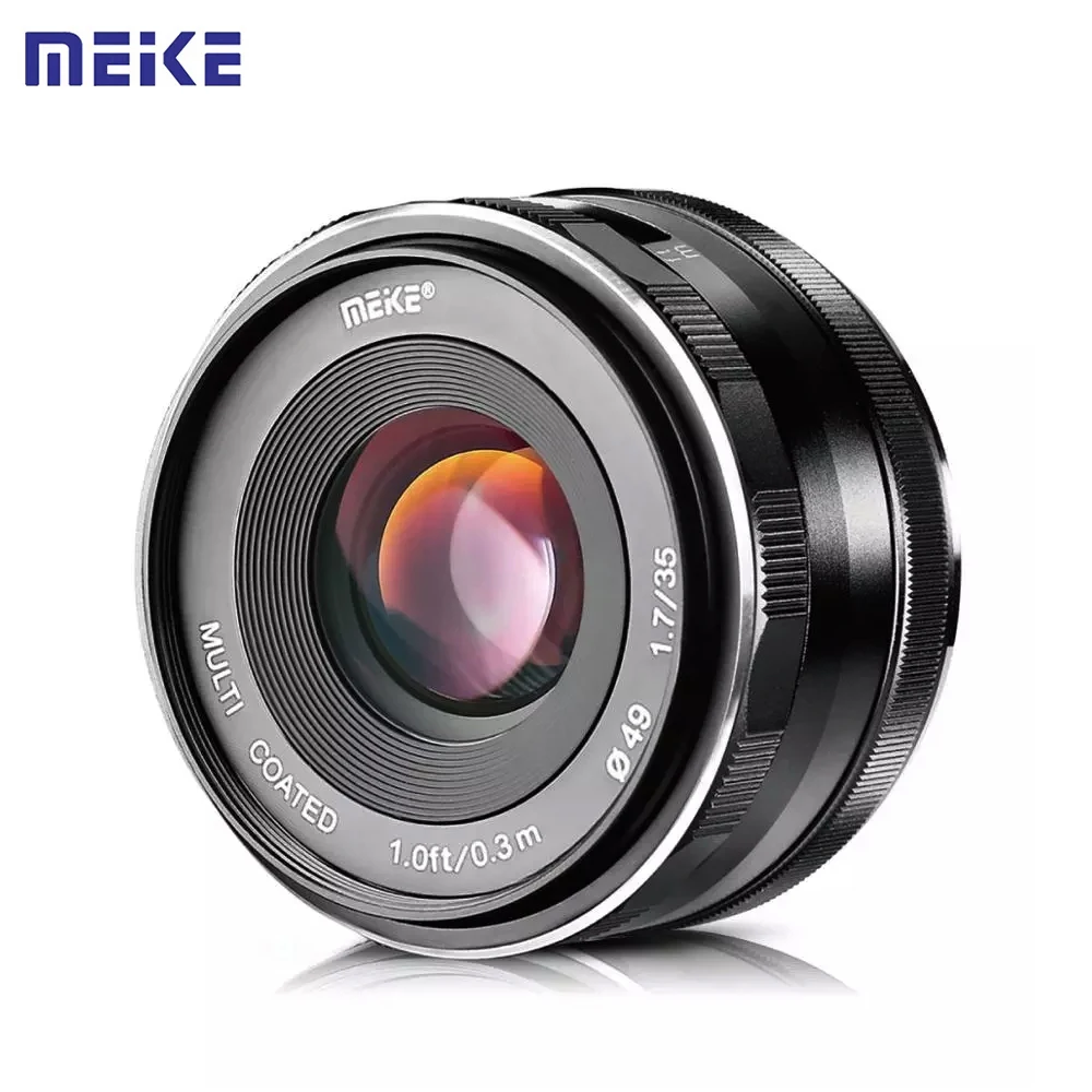 Камера Meike 35 мм F1.7 апертура ручная фокусировка объектив для Canon Eosm Nikon1 M43 Gh5 Sony Nex7 A7